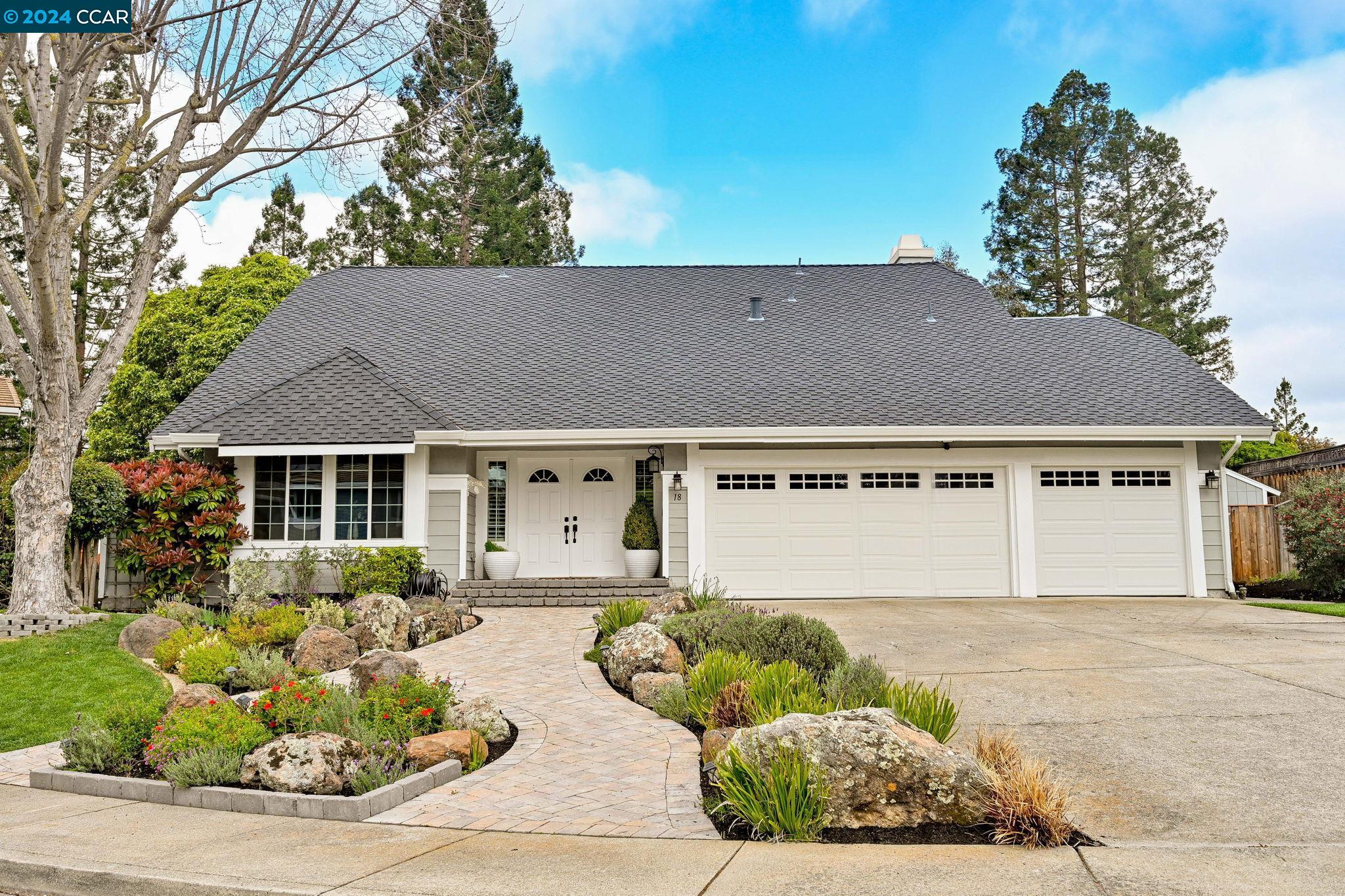 front view of house with a yard