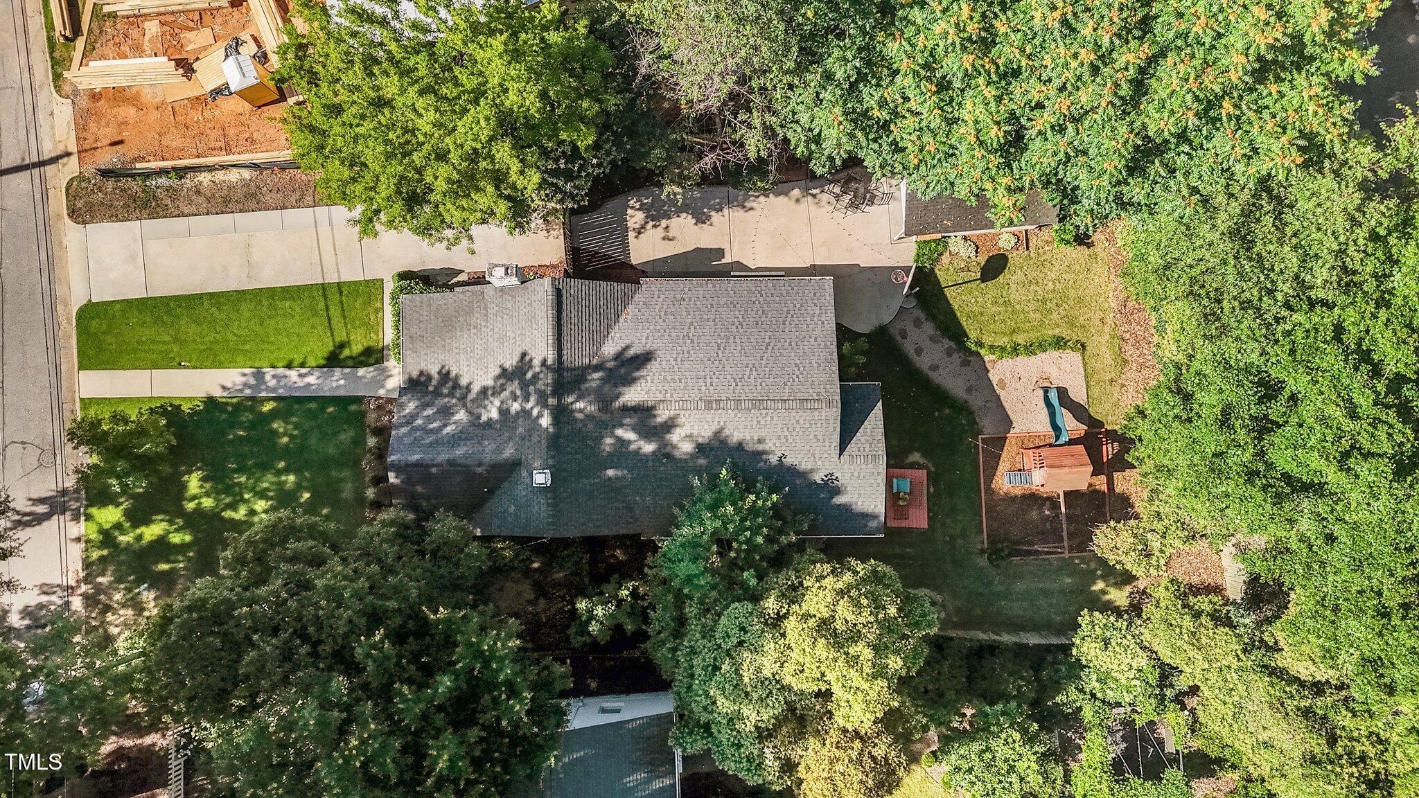 1811 Ridley Street Raleigh, NC 27608 - Photo 37 of 48 an aerial view of a house with a yard