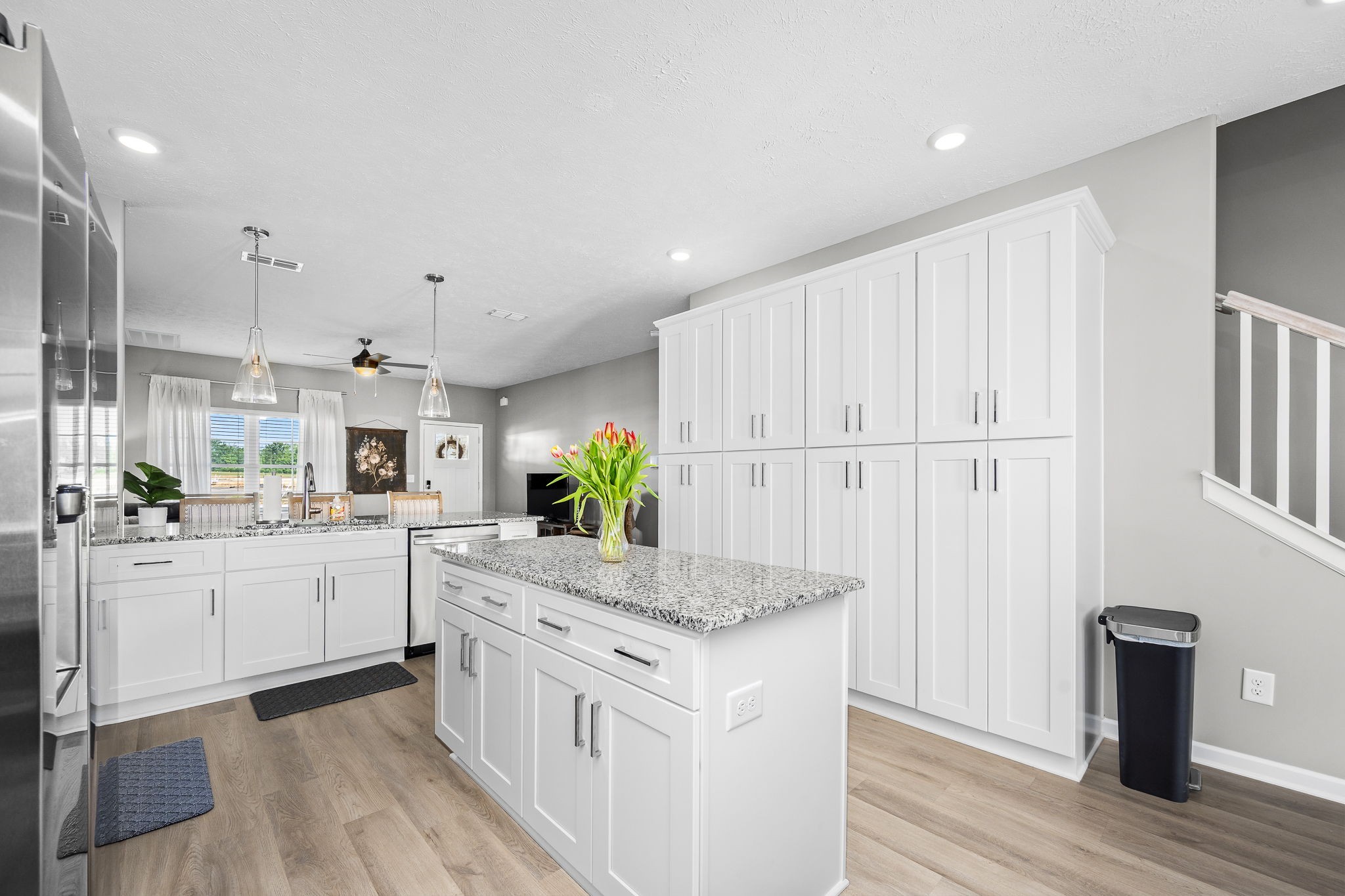 64 North Fork Branch Road Tullahoma, TN 37388 - Photo 18 of 49 a kitchen with granite countertop white cabinets and white appliances