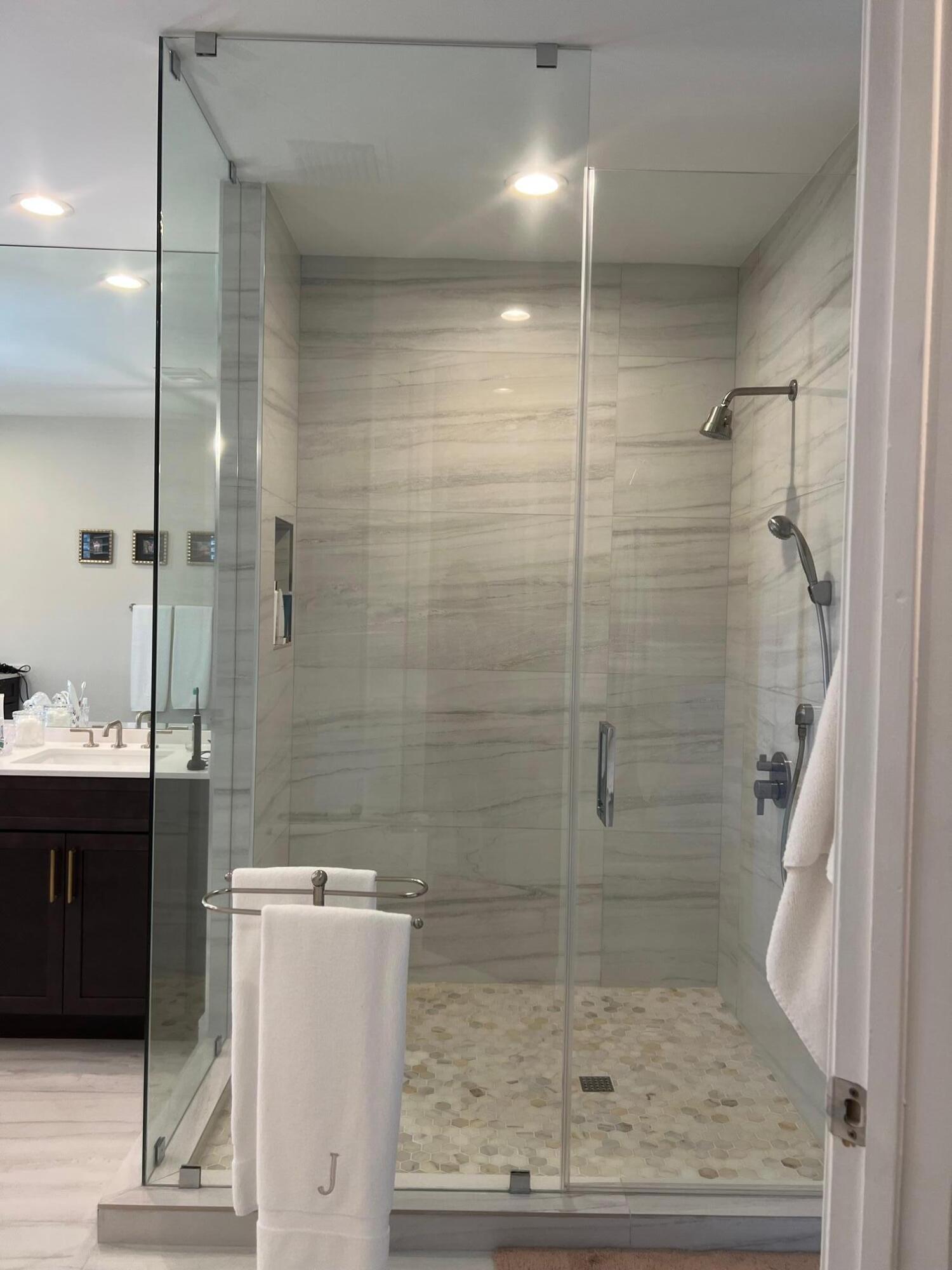 617 Northeast Francesca Lane Boca Raton, FL 33487 - Photo 31 of 52 Frameless Glass Walk in Master Shower