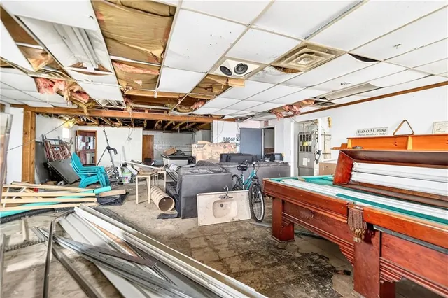 a view of a storage room