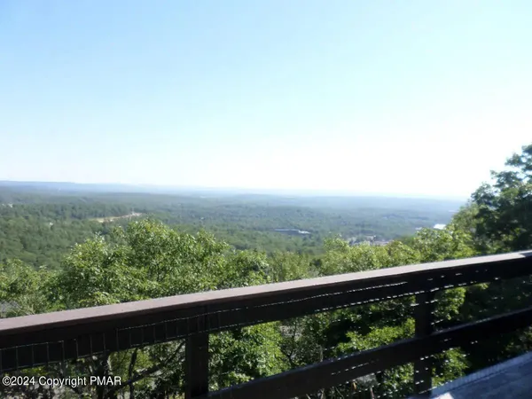 a view of city and mountain