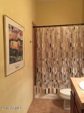 Undisclosed Address Gold Canyon, AZ 85118 - Photo 32 of 45 a bathroom with a shower curtain and a toilet