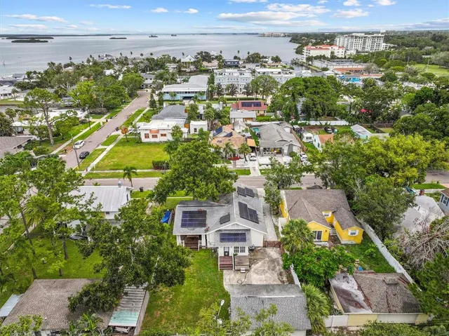 an aerial view of multiple house