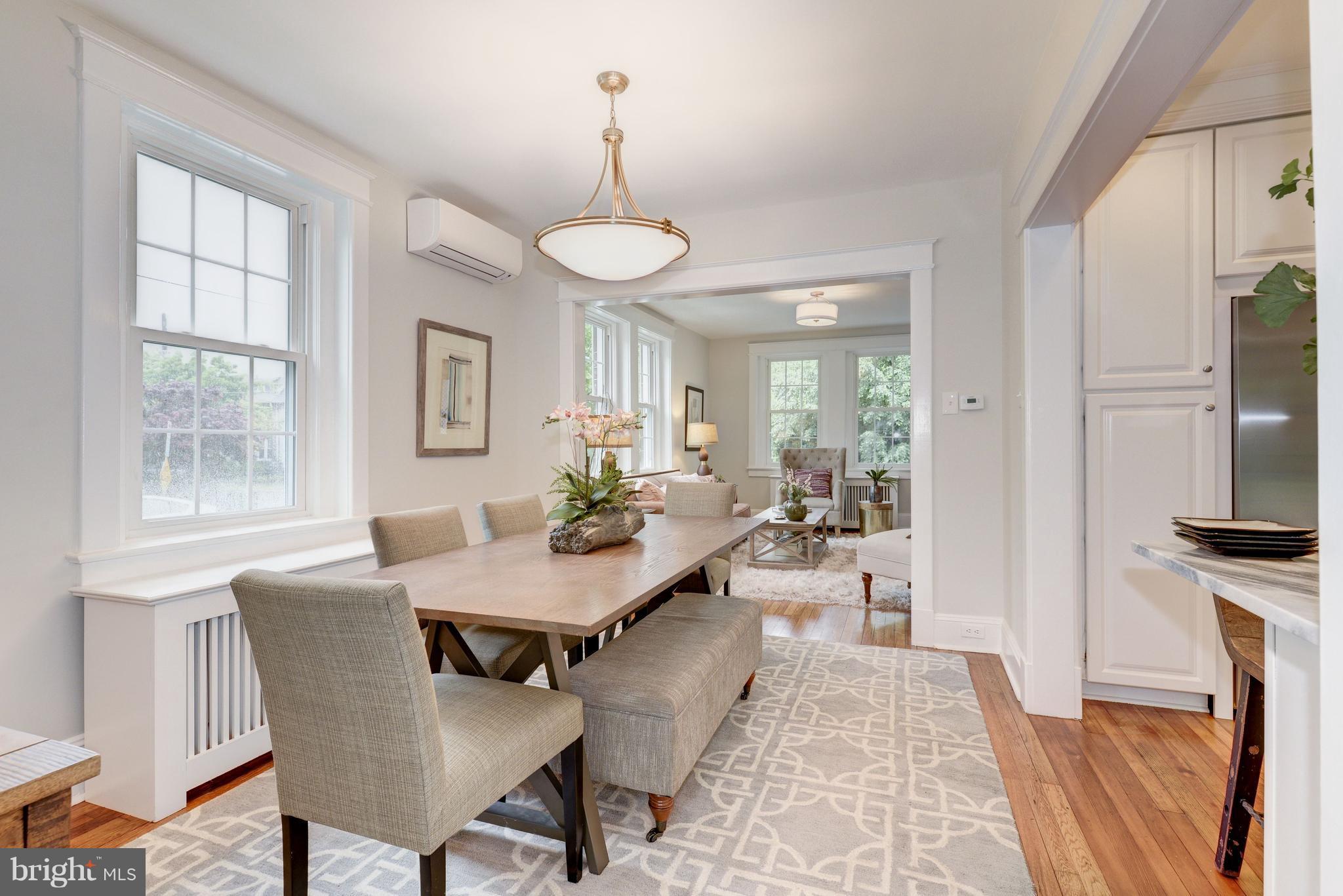 3601 T Street Northwest Washington, DC 20007 - Photo 6 of 20 a view of a dining room with furniture window and wooden floor