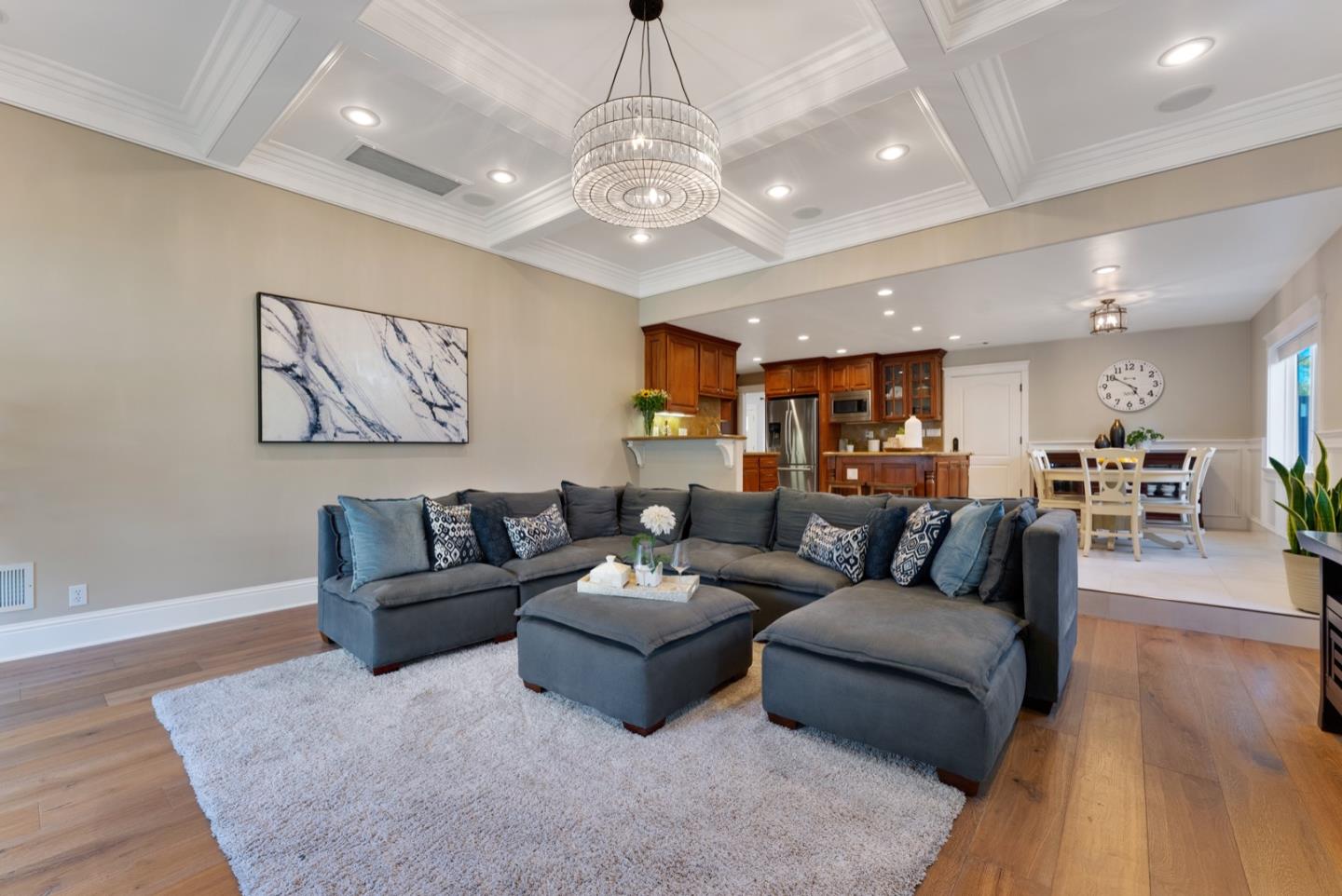 1240 Fewtrell Drive Campbell, CA 95008 - Photo 15 of 50 a living room with furniture and a chandelier