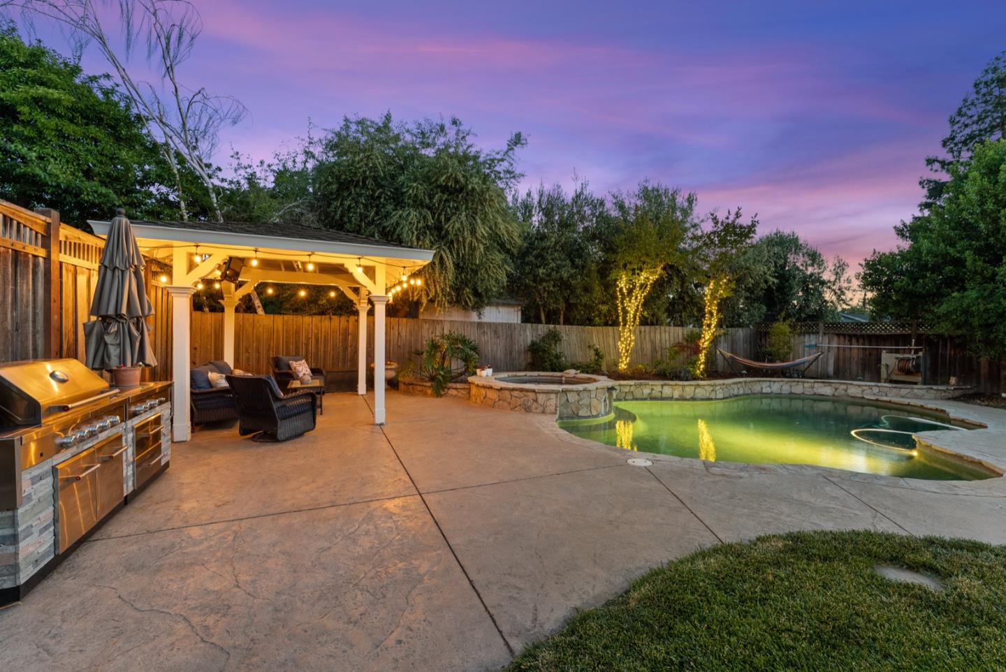 1240 Fewtrell Drive Campbell, CA 95008 - Photo 7 of 50 a view of swimming pool with chairs and trees