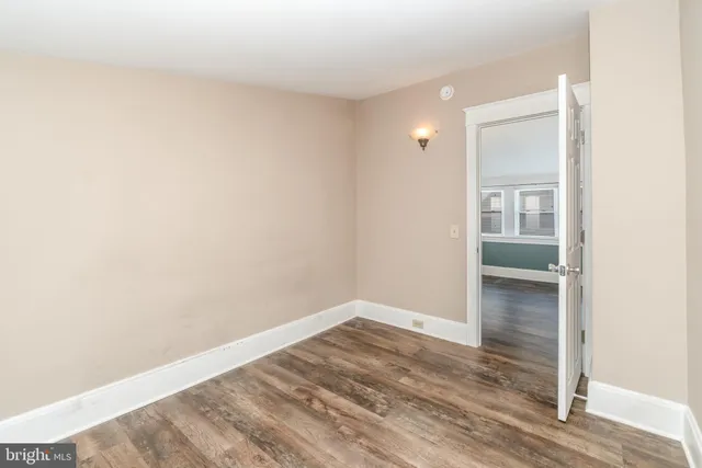 a view of a room with rack on the wall