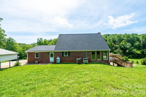 an outdoor space with garden view