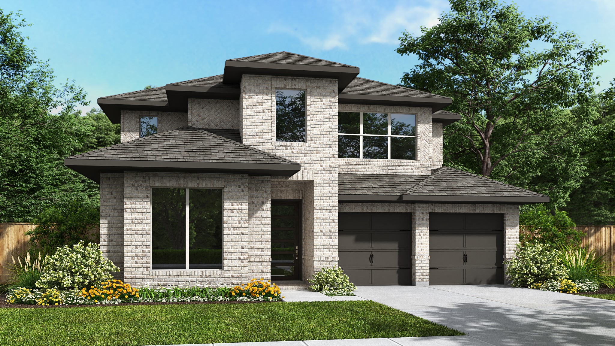 2707 Grn Psge Drive Rosharon, TX 77583 - Photo 1 of 12 a front view of a house with a garden and plants