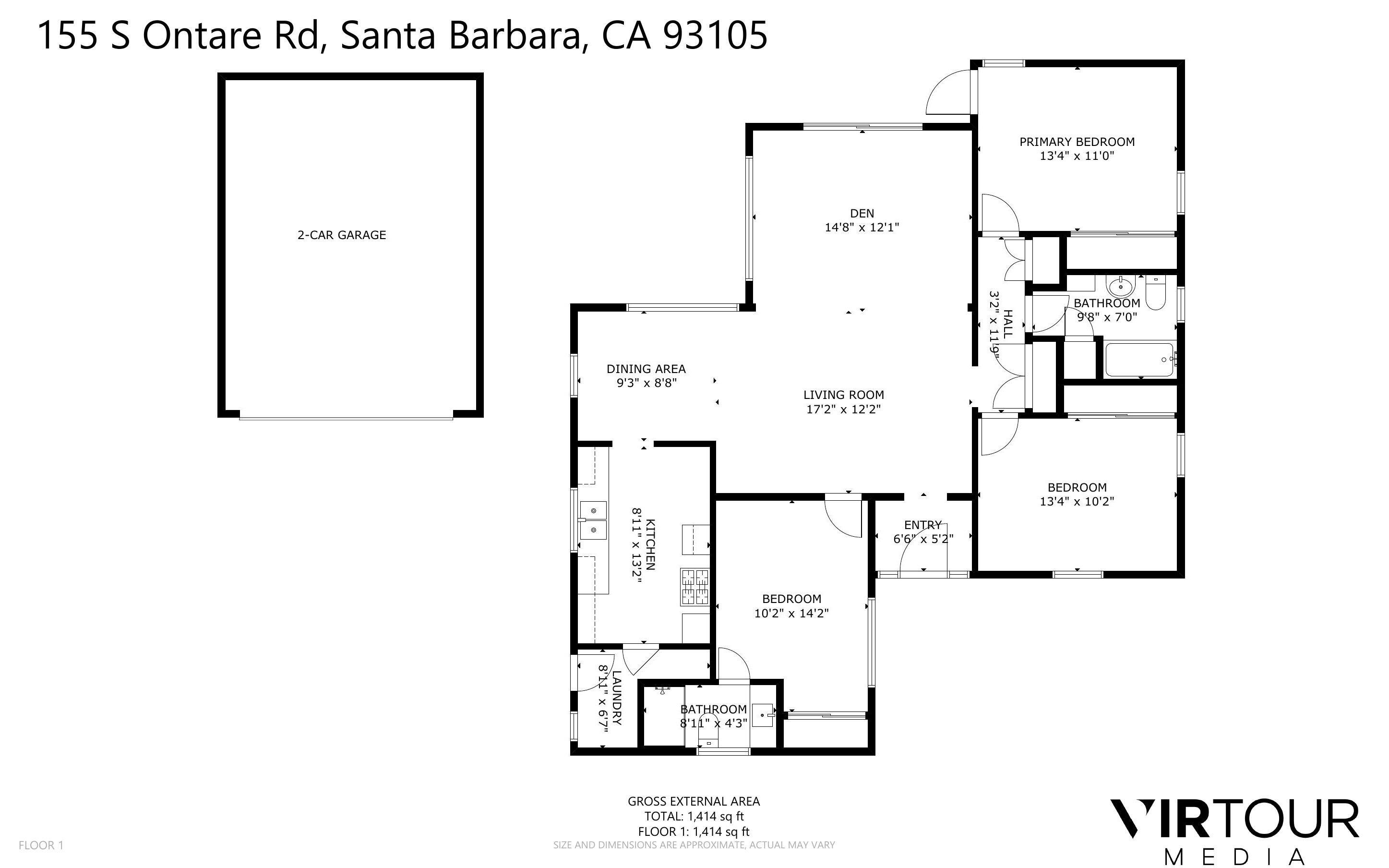 155 South Ontare Road Santa Barbara, CA 93105 - Photo 34 of 34 155 S Ontare Rd Main House Garage Floor