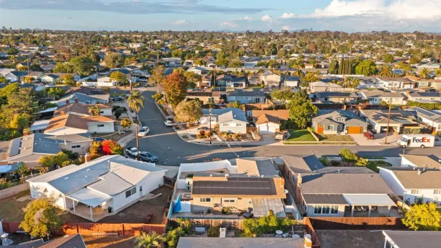 an aerial view of a city