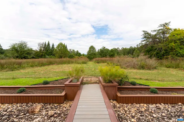 a view of park with ocean view