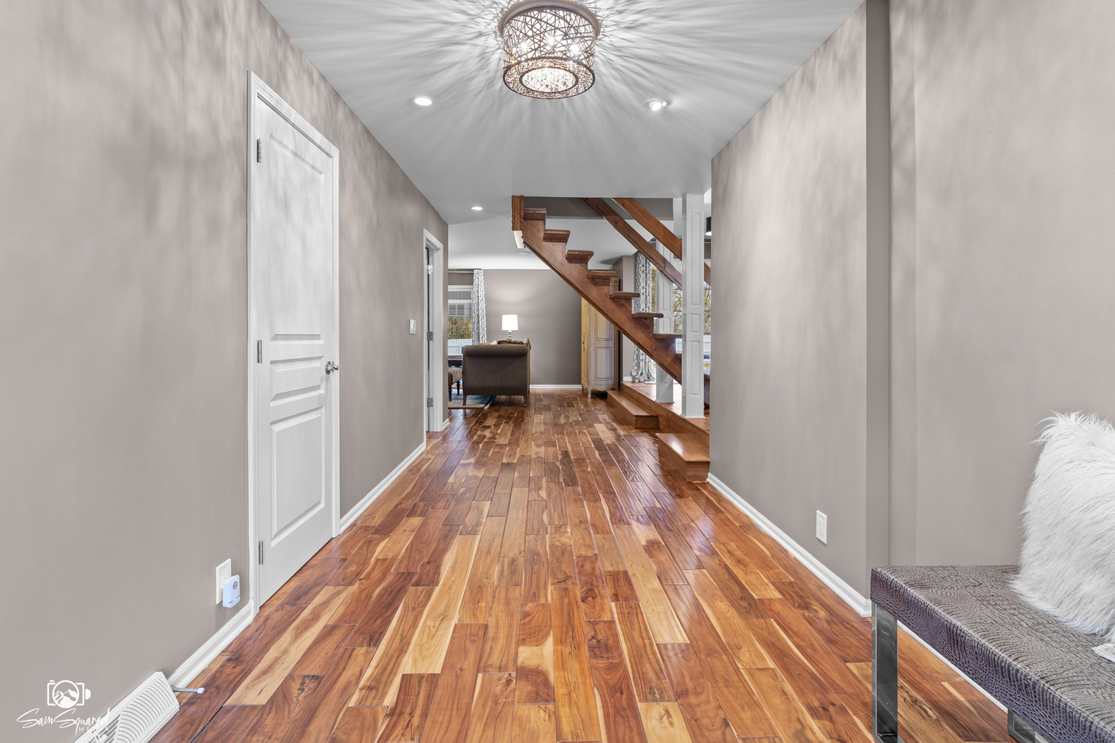 3509 Green Meadow Lane Joliet, IL 60431 - Photo 15 of 44 a view of entryway and hall with wooden floor