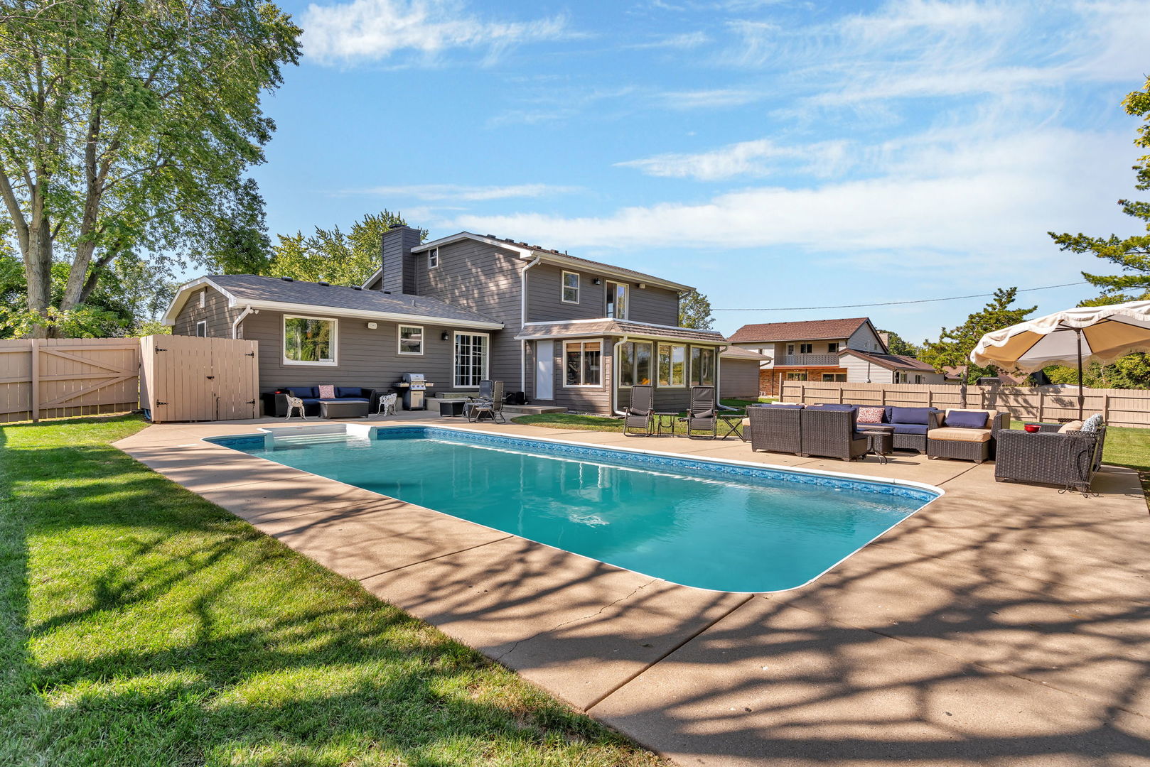 3509 Green Meadow Lane Joliet, IL 60431 - Photo 10 of 44 a view of pool with outdoor seating