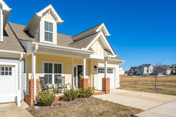front view of a house with a outdoor space