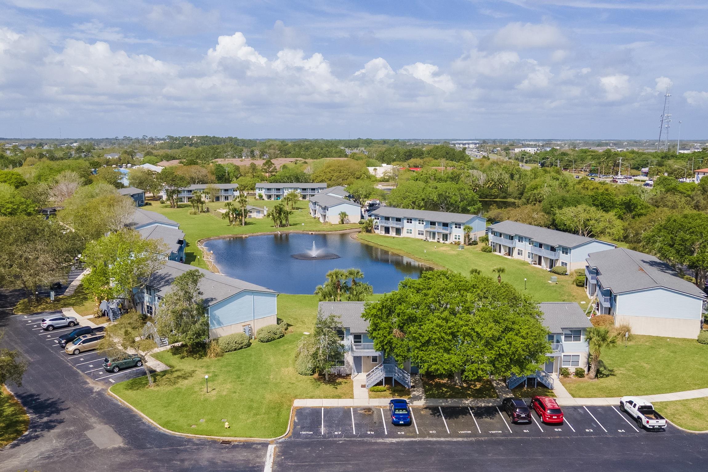700 West Pope Road, Unit H57 St. Augustine, FL 32080 - Photo 29 of 52 Drone / aerial view of a large body of water and apartment complex / building