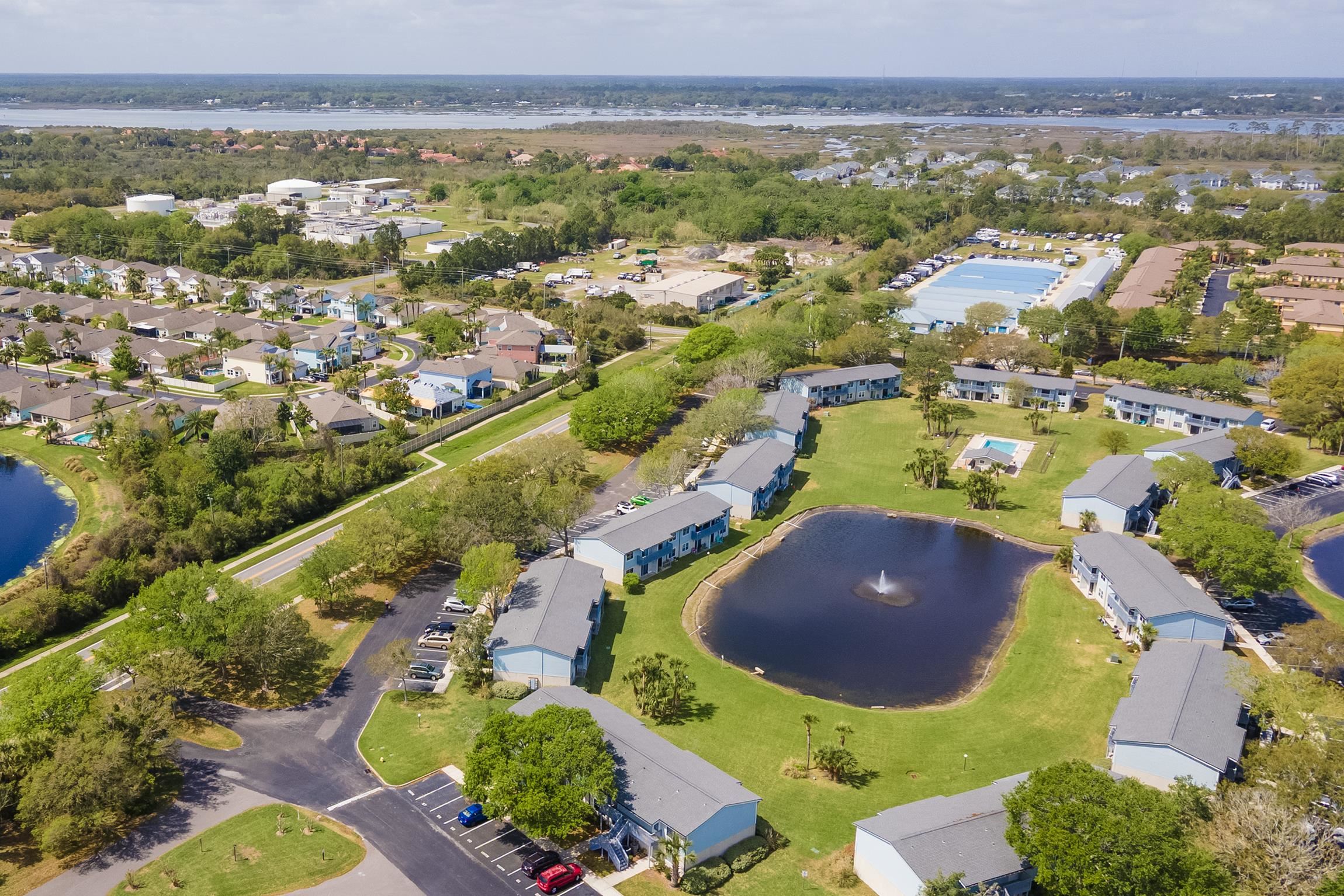 700 West Pope Road, Unit H57 St. Augustine, FL 32080 - Photo 32 of 52 Aerial overview of property's location featuring a nearby body of water
