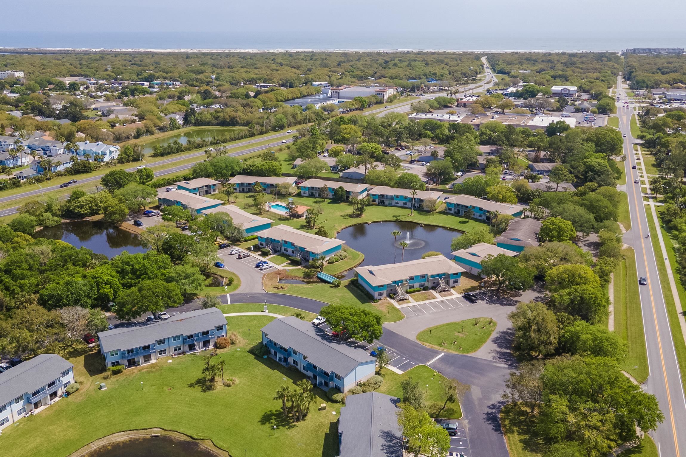 700 West Pope Road, Unit H57 St. Augustine, FL 32080 - Photo 40 of 52 Aerial view of property's location featuring a large body of water
