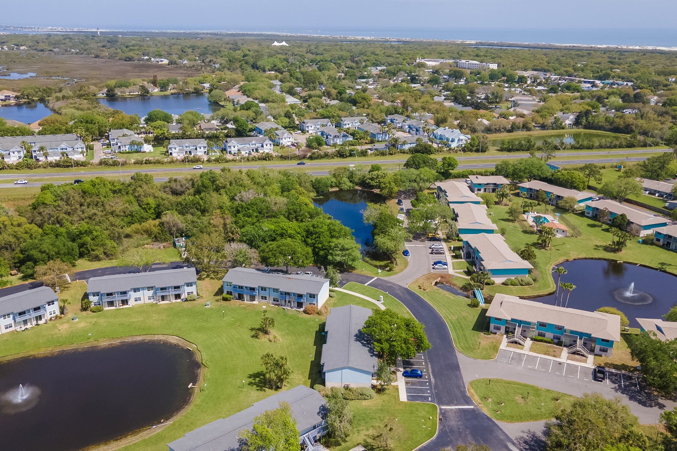 700 West Pope Road, Unit H57 St. Augustine, FL 32080 - Photo 42 of 52 Aerial overview of property's location with a nearby body of water
