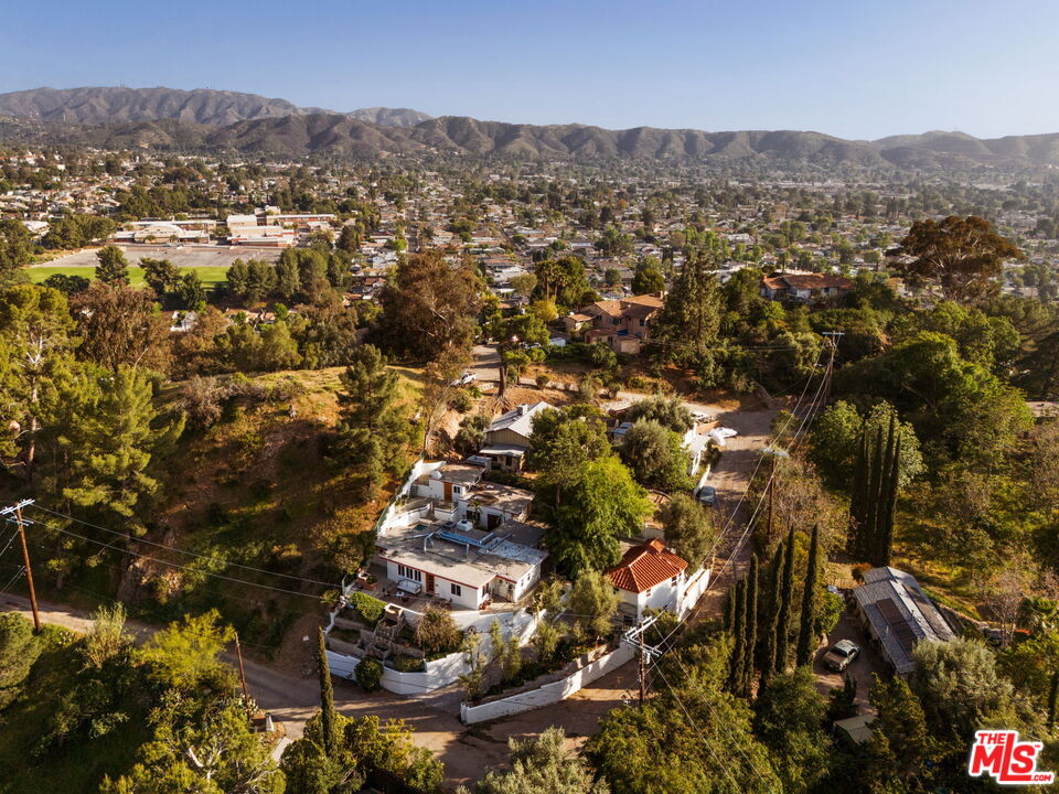 7900 Rim Canyon Road Sunland, CA 91040 - Photo 44 of 46 an aerial view of residential houses with outdoor space and trees