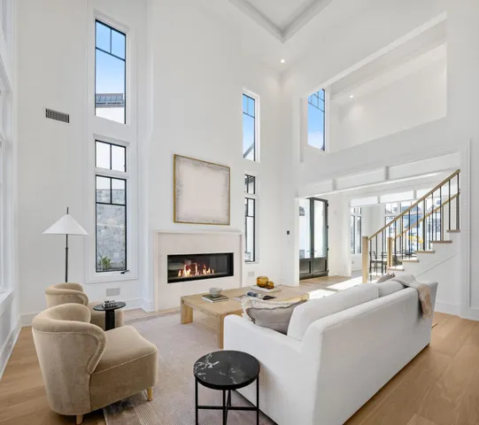 a living room with furniture and a couch