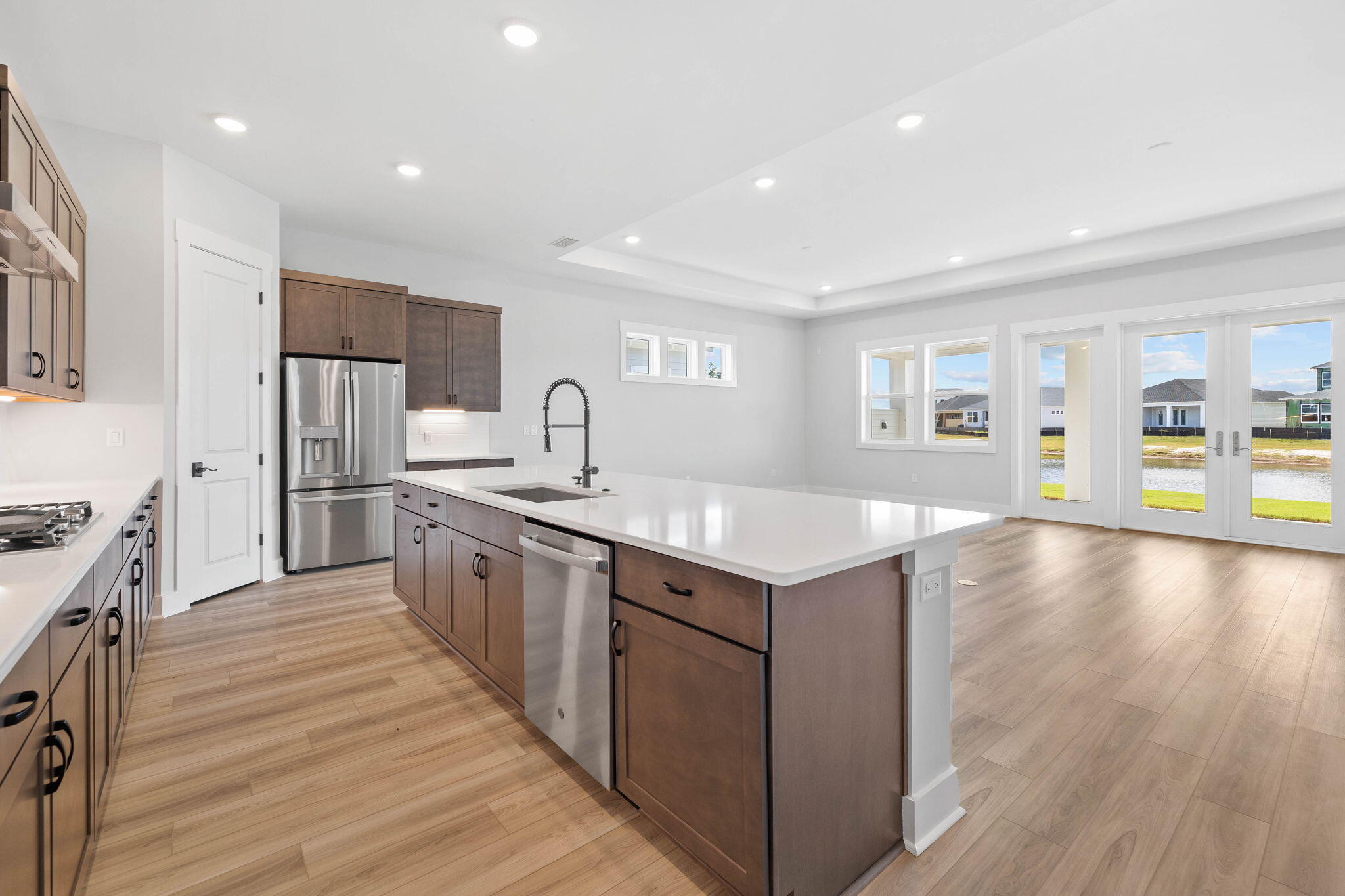 100 Anastasia Cir Inlet Beach Inlet Beach, FL 32461 - Photo 10 of 58 a large kitchen with stainless steel appliances granite countertop a lot of counter space and wooden floor