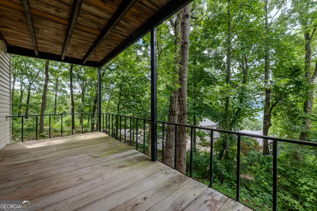 a view of backyard with green space