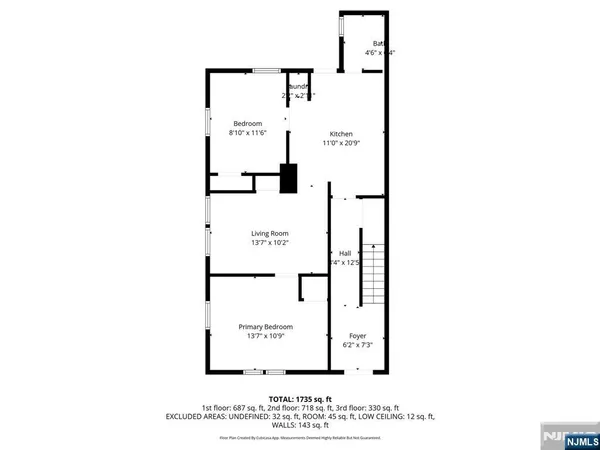 $2,500 | 826 George Street, Unit 1, Plainfield, NJ 07062