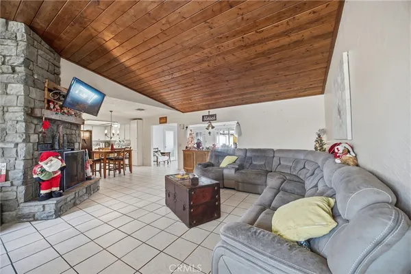 a living room with furniture and a couch