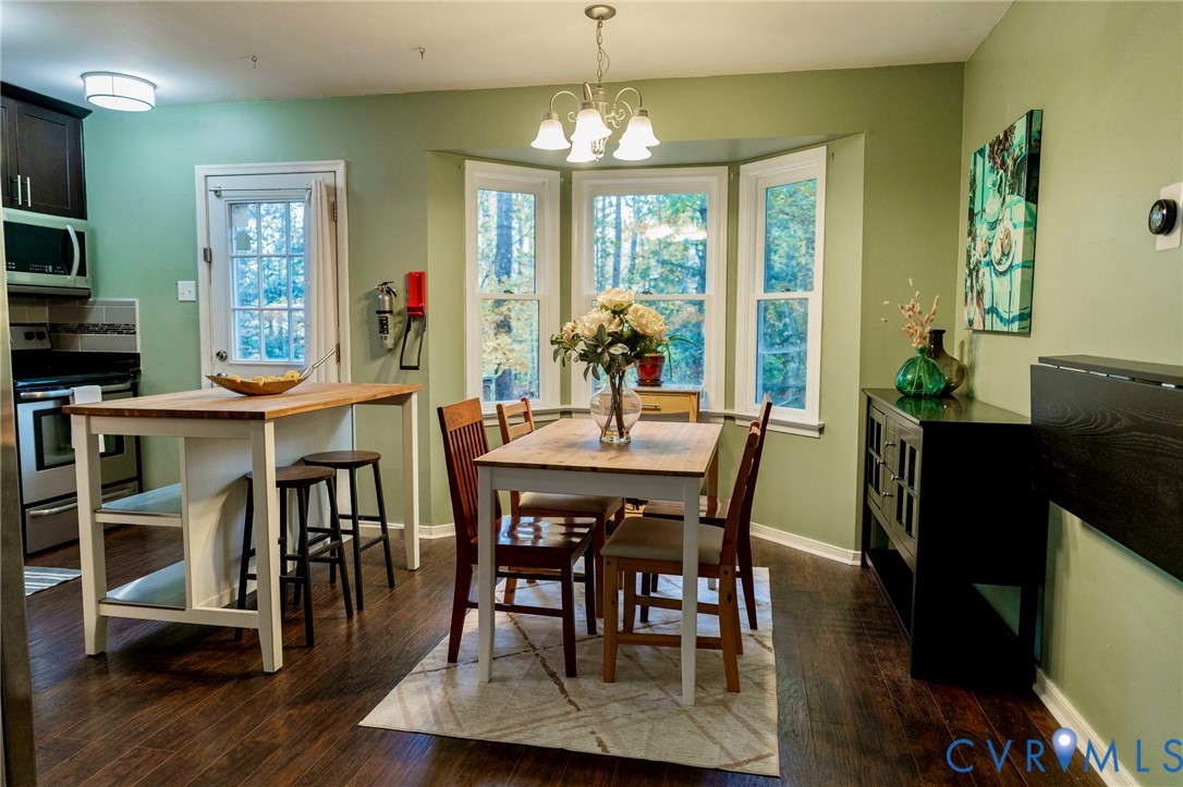 8603 Boones Bluff Mews, Unit MEWS Chesterfield, VA 23832 - Photo 10 of 46 a view of a dining room with furniture window and wooden floor