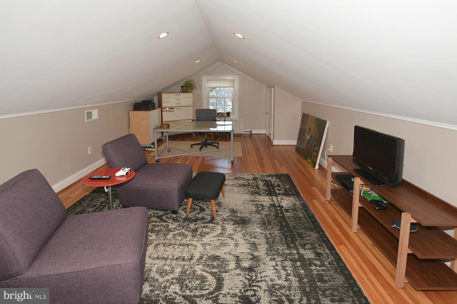 1425 Locust Road Northwest Washington, DC 20012 - Photo 27 of 37 Top Level bedroom/office/rec room. Hardwoods.