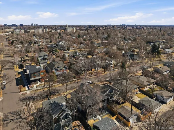an aerial view of multiple house