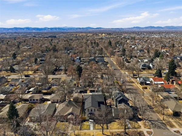 an aerial view of a city