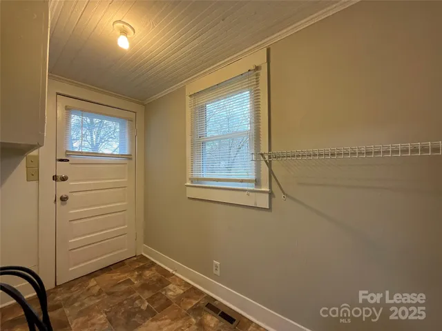 a view of a closet area