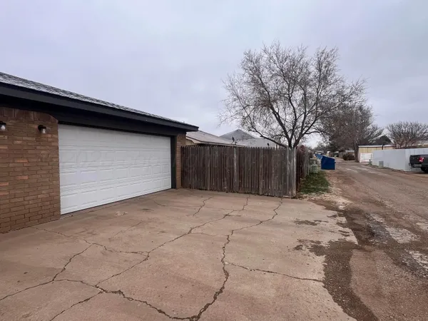 a backyard of a house