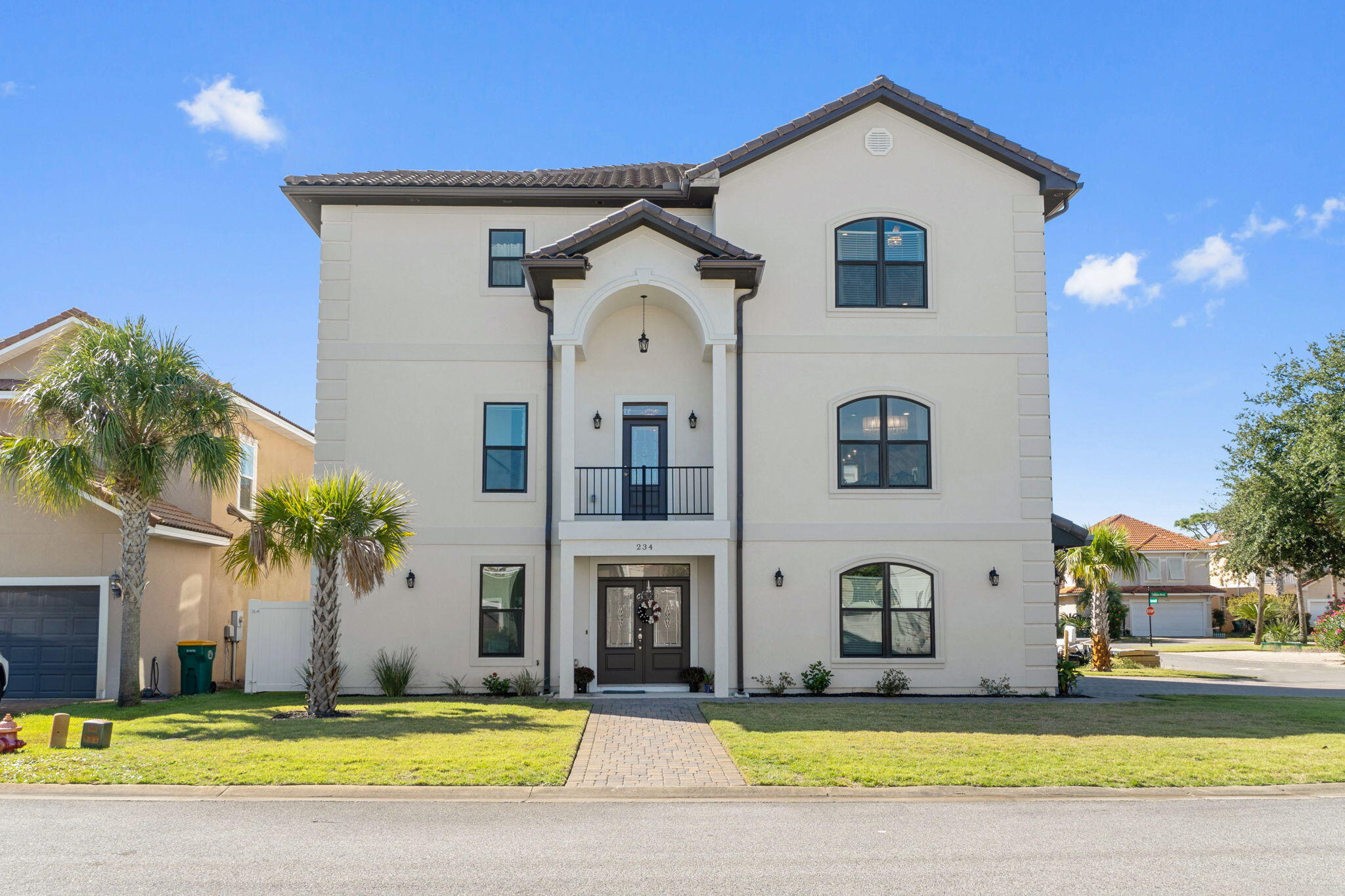 a view of a house with a swimming pool