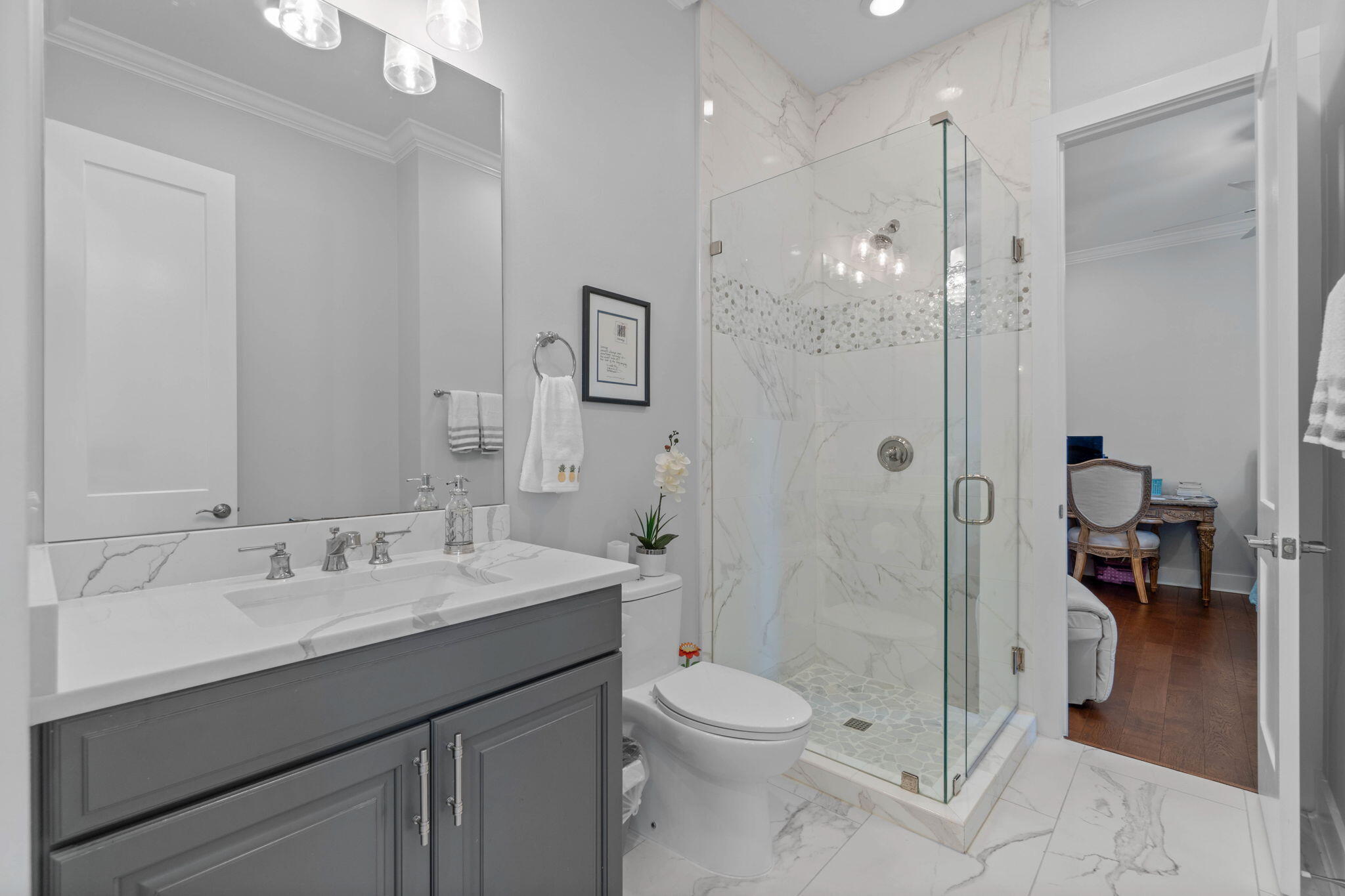 234 Inverrary Drive Destin, FL 32541 - Photo 41 of 53 a bathroom with a sink a toilet and shower