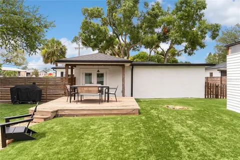 a house view with a garden space