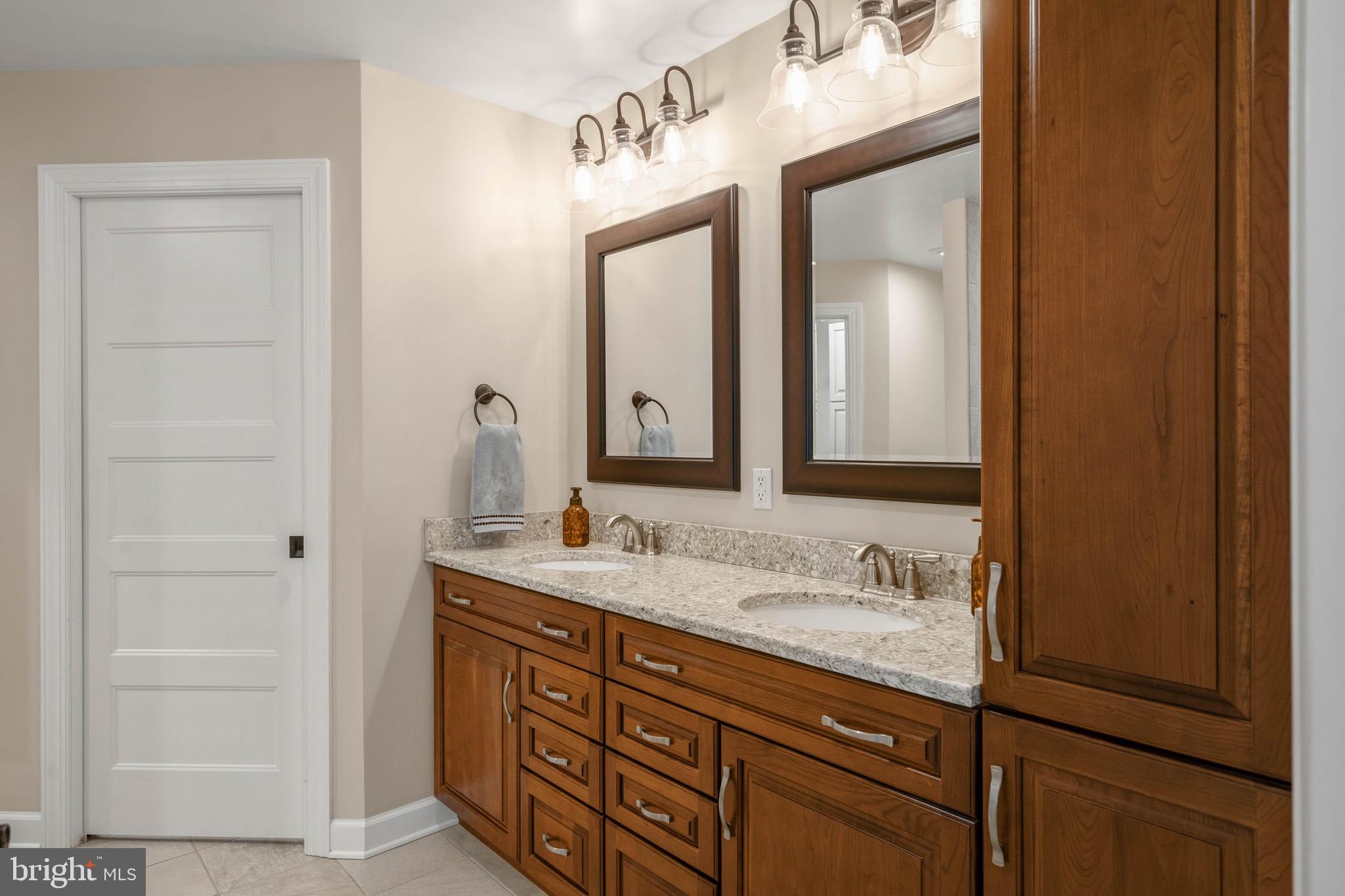 26750 Deep Branch Road Milton, DE 19968 - Photo 67 of 96 a bathroom with a granite countertop sink vanity and a mirror