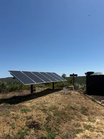 a view of terrace with green space