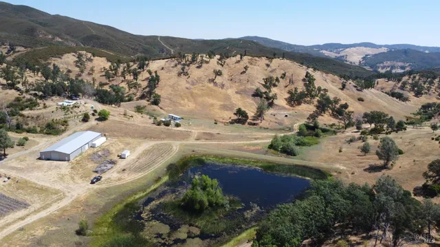 a view of city and mountain