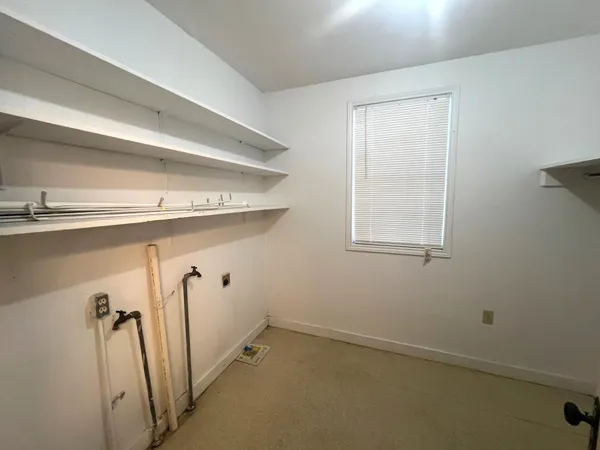 an entryway door with a door