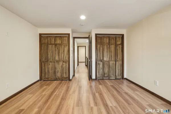 wooden floor and windows in a room