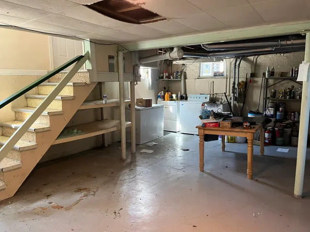 a view of storage and utility room