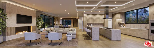 a living room with fireplace furniture and a flat screen tv