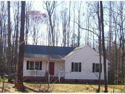 4548 Tabscott Road Columbia, VA 23038 - Photo 1 of 1 a front view of a house with a yard covered with trees