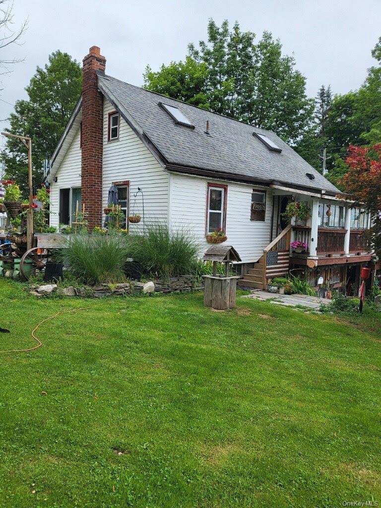 Landscape with flowers and schrubs