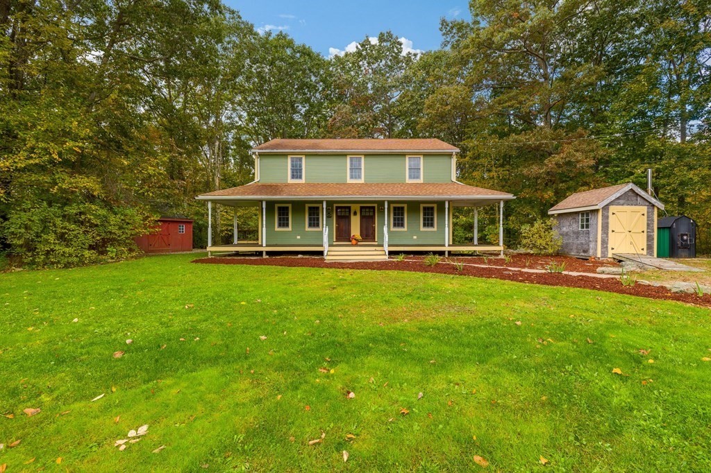a house view with a garden space