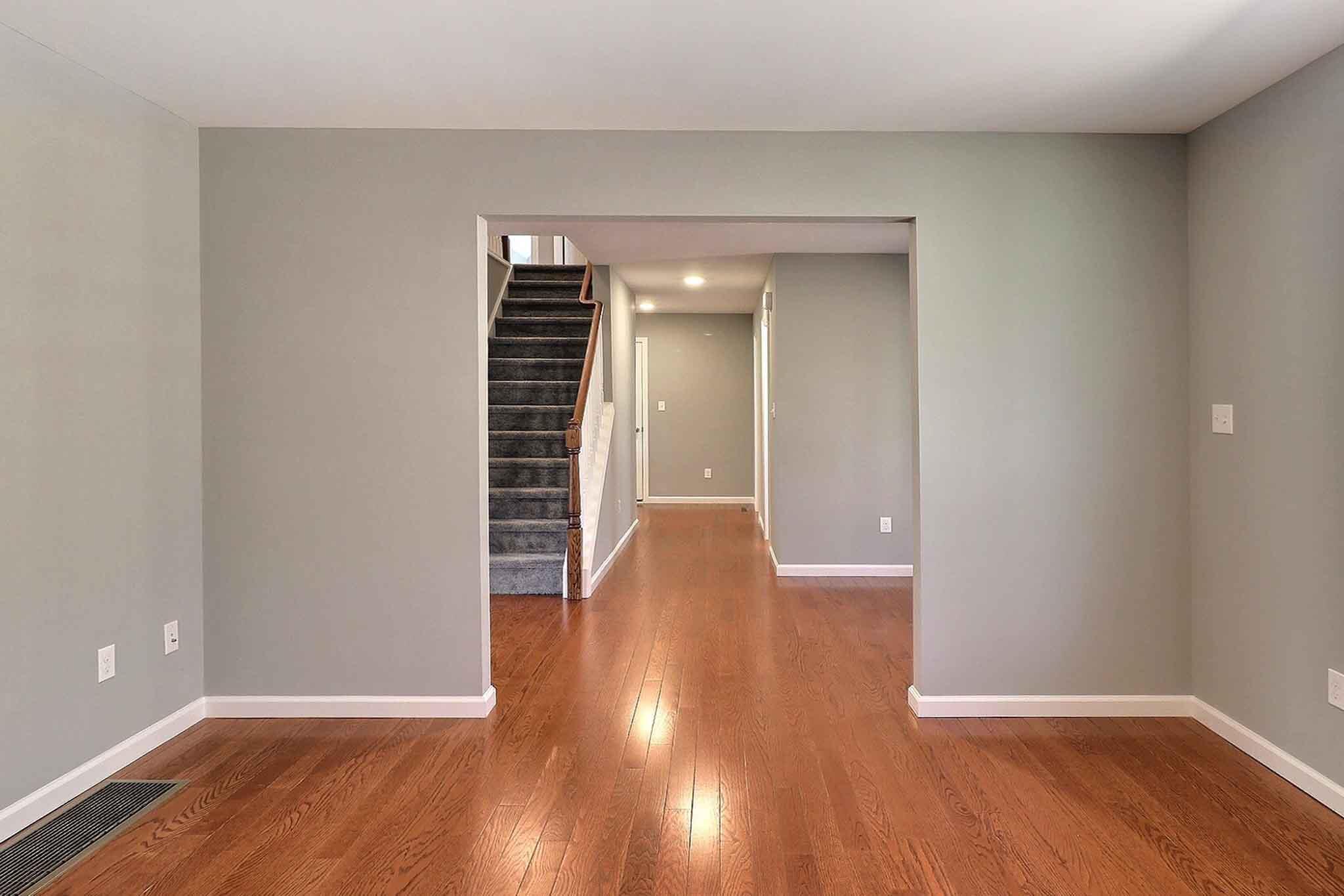 552 Long Mountain Road Effort, PA 18330 - Photo 15 of 47 a view of an empty room with wooden floor and a window
